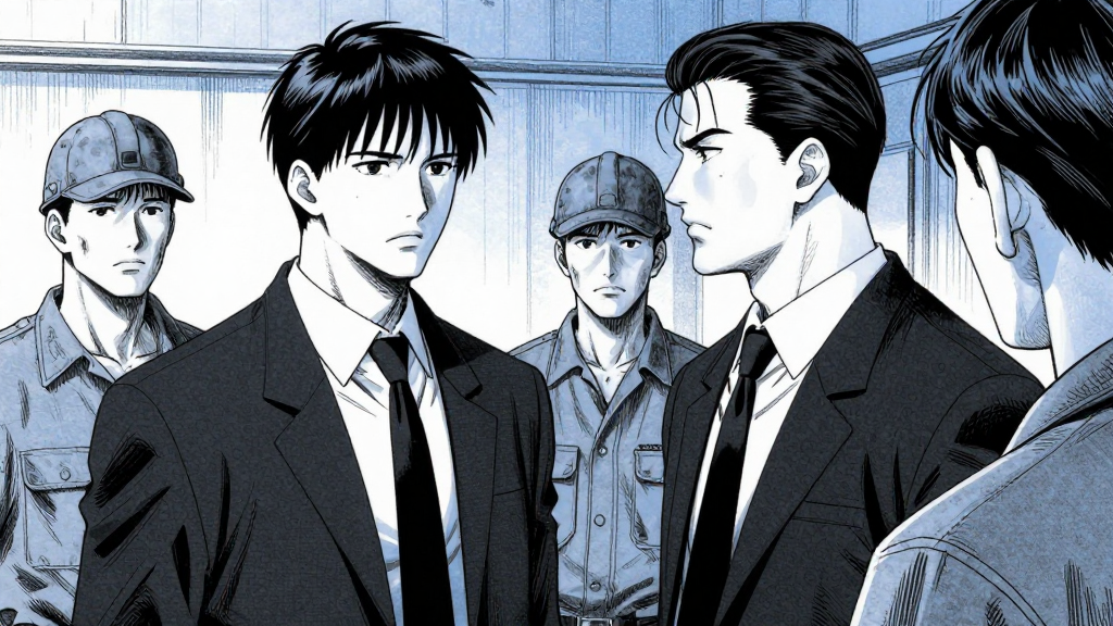 Thomas confronts Jack Crowley among Sir Reginald's workers.