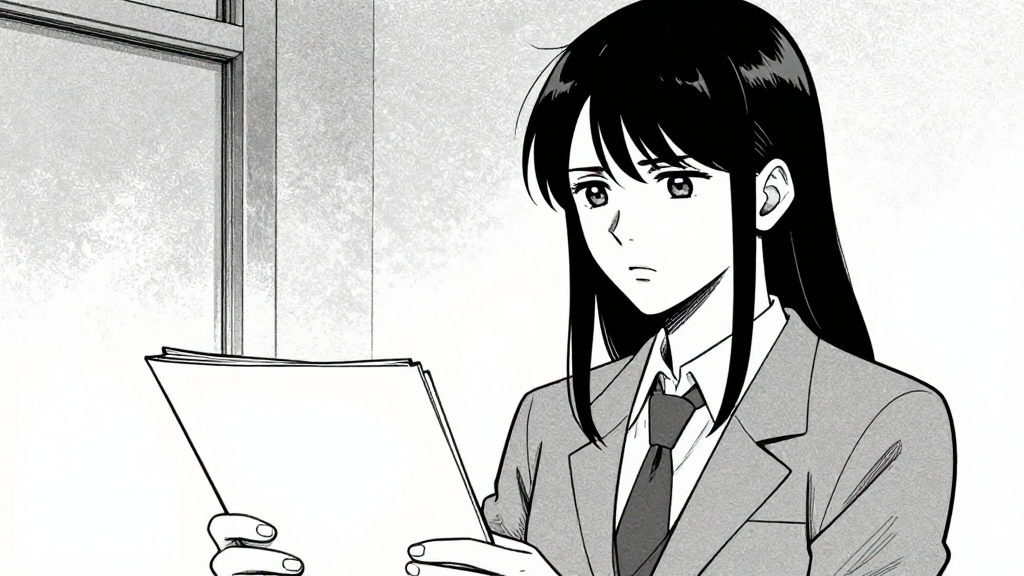 Marcus looks at Sara with conflicted expression, holding a file.