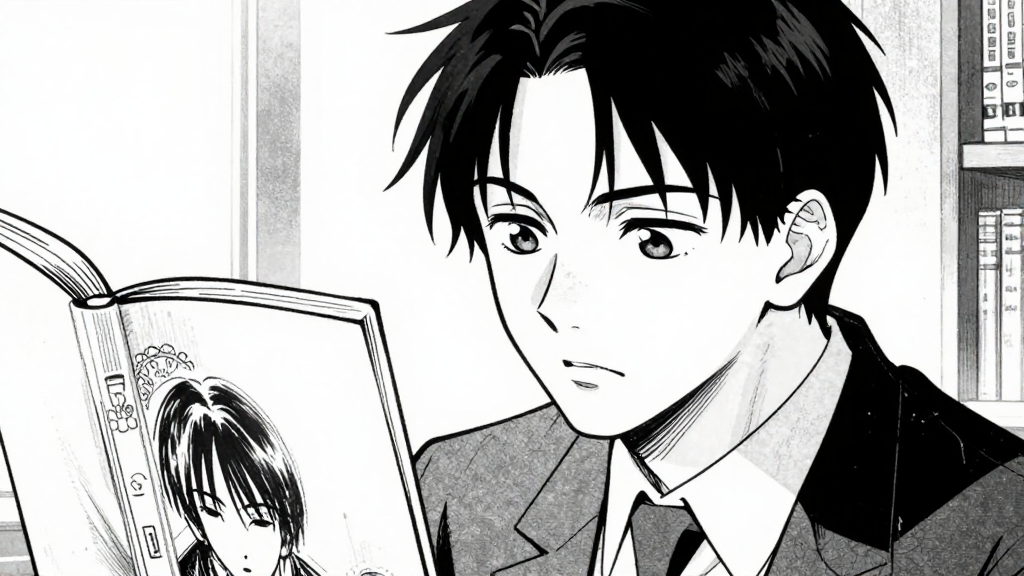 The king studies the painting, his expression unreadable.