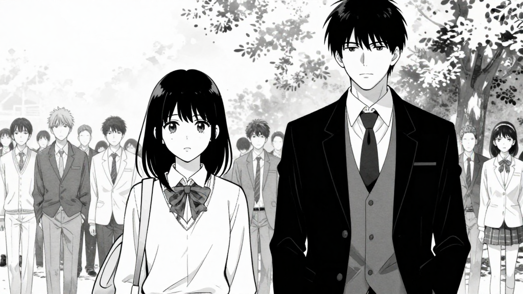 Kim and the king stand in private, the crowd distant.