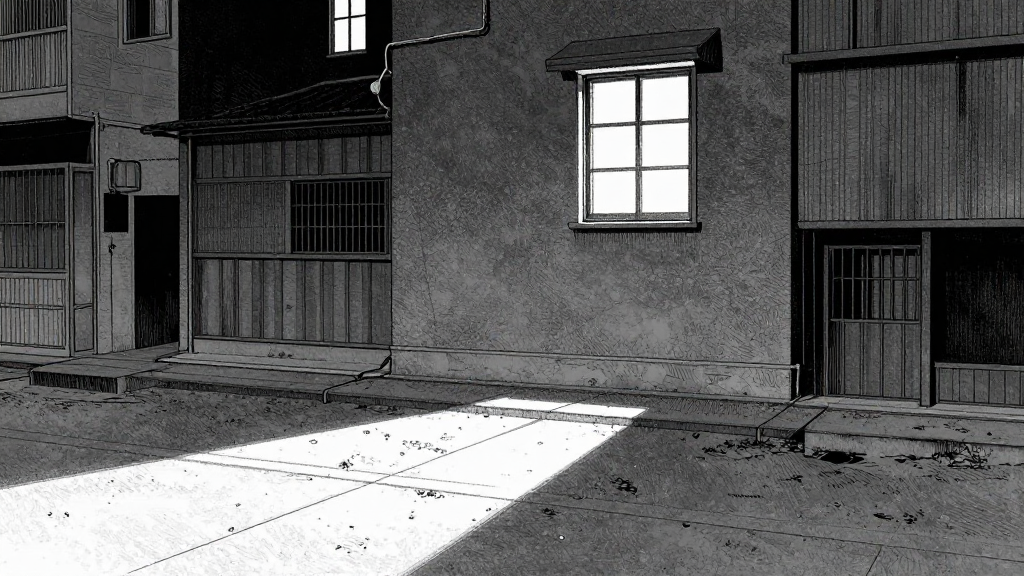 The Nakamura tenement, silent and heavy with unspoken words.
