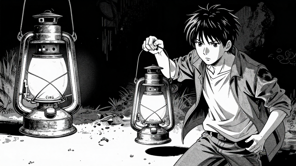 Silas returns to the sewers with the spirit lantern, the gas lamp flickering in the background.