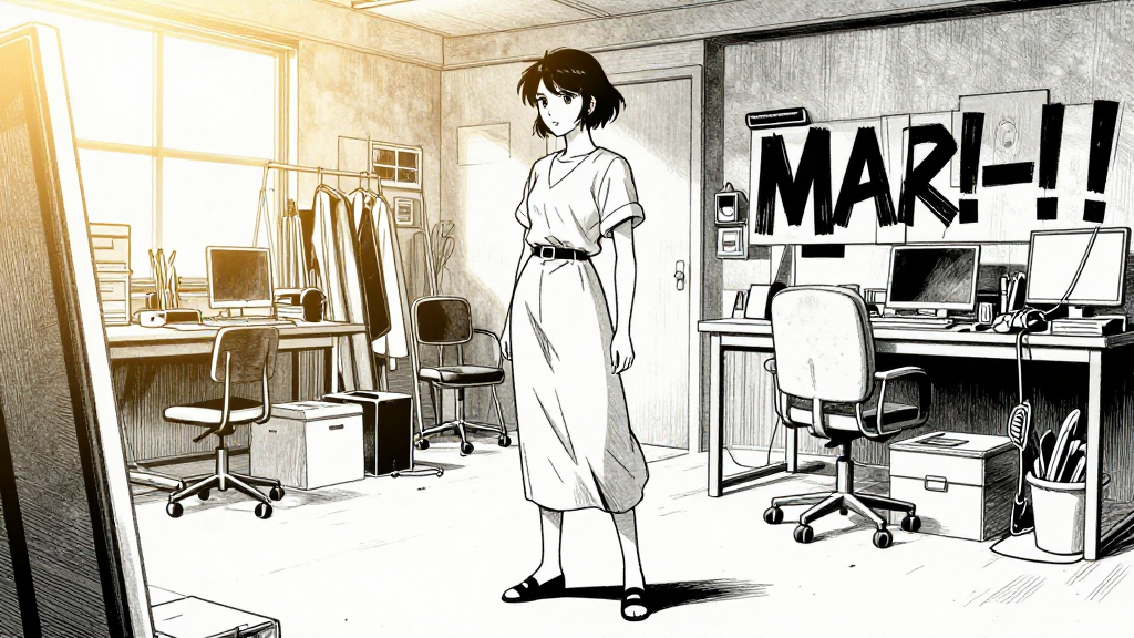 Marie returns to the studio, transformed and awestruck.