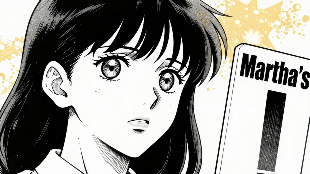 Martha’s face, resolute, as she stares at the claim marker.