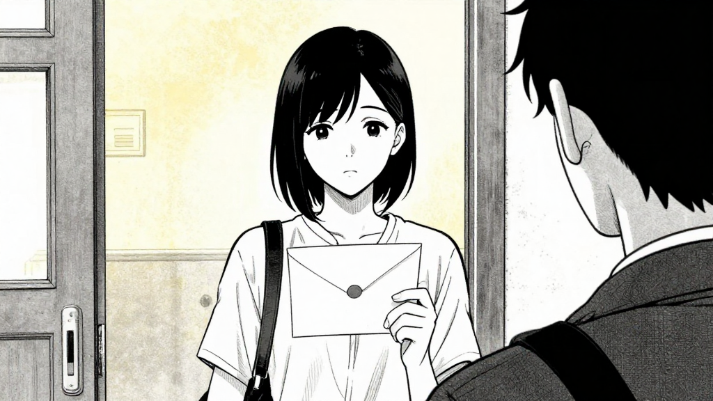 A messenger arrives with a letter. Rose reads it, her face unreadable.