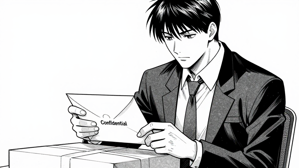 Detective Morrison opens the package with a knowing look. The envelope is marked 'Confidential'.