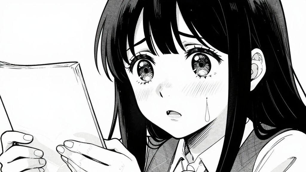 Aria’s trembling hands, fear in her eyes as she shows more data.