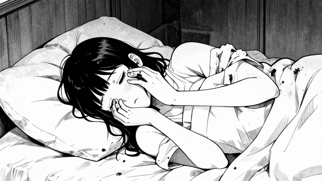 Sophie lies in bed, hands shaking. Soil crusted under her fingernails.