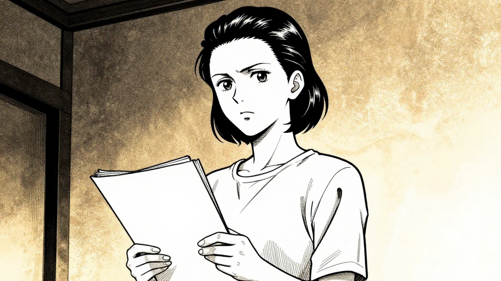 Elisabeth stands, clutching her notes. Her expression is resolute.